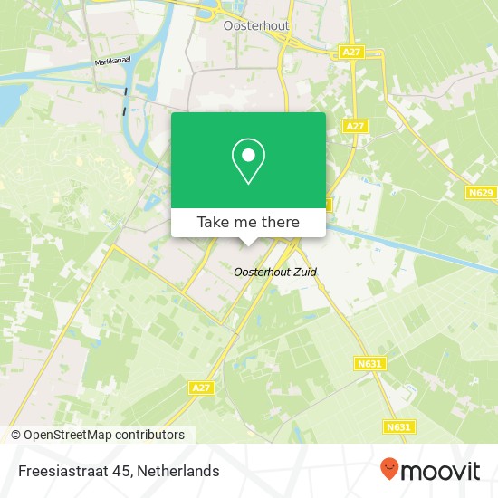 Freesiastraat 45, 4904 CR Oosterhout map
