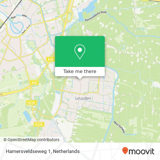 Hamersveldseweg 1, Hamersveldseweg 1, 3833 GK Leusden, Nederland map