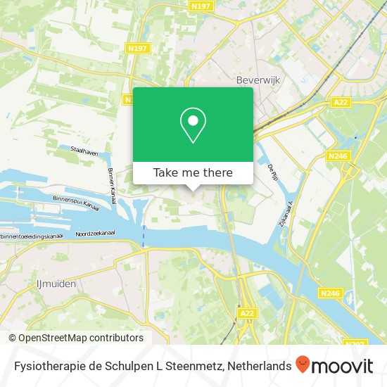 Fysiotherapie de Schulpen L Steenmetz, Wijkerstraatweg 61 map