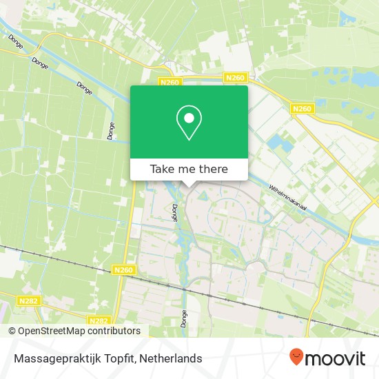 Massagepraktijk Topfit, Marknessestraat 2 map