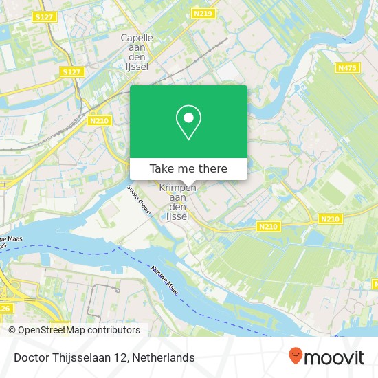 Doctor Thijsselaan 12, 2922 HL Krimpen aan den IJssel map