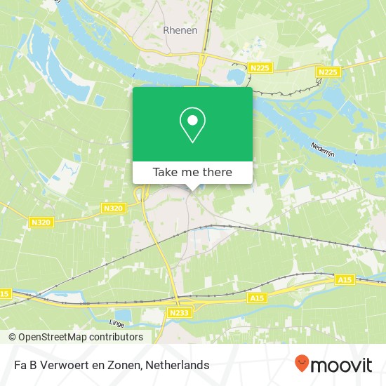 Fa B Verwoert en Zonen, Rijnbandijk 187 map