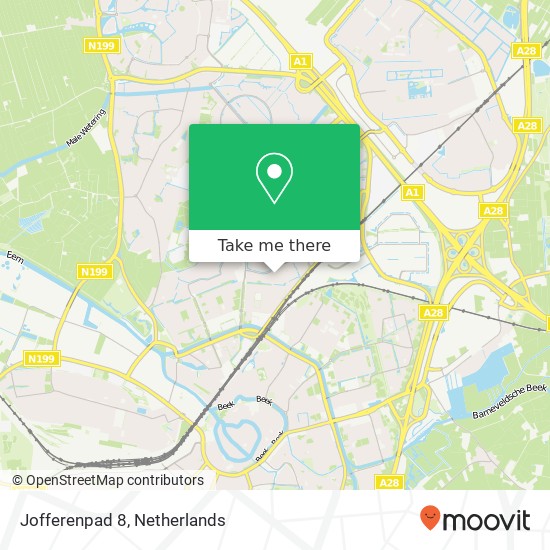 Jofferenpad 8, 3813 LH Amersfoort map