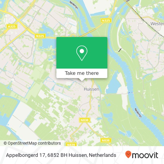 Appelbongerd 17, 6852 BH Huissen map