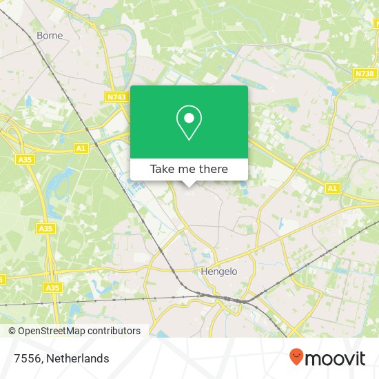 7556, 7556 Hengelo, Nederland Karte