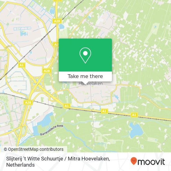 Slijterij 't Witte Schuurtje / Mitra Hoevelaken, Westerdorpsstraat 25 map