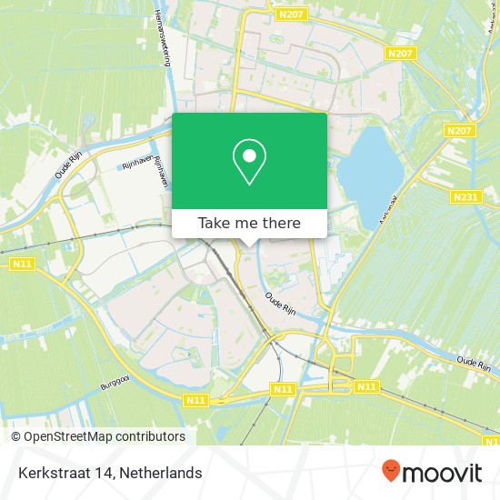 Kerkstraat 14, 2405 CD Alphen aan den Rijn map