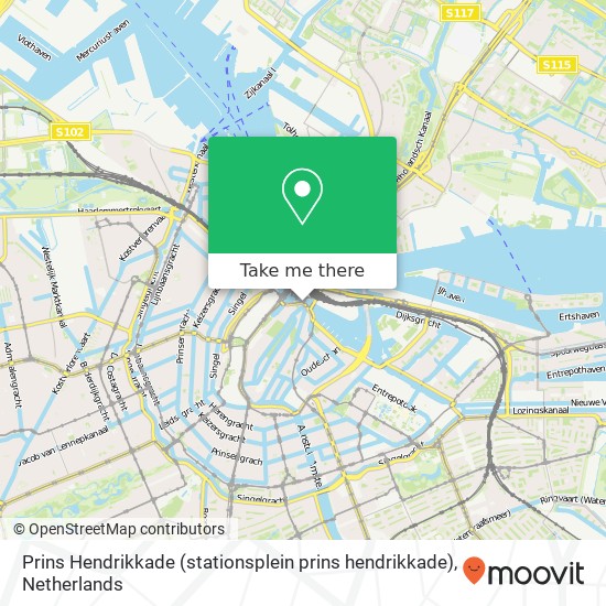 Prins Hendrikkade (stationsplein prins hendrikkade), 1012 Amsterdam Karte
