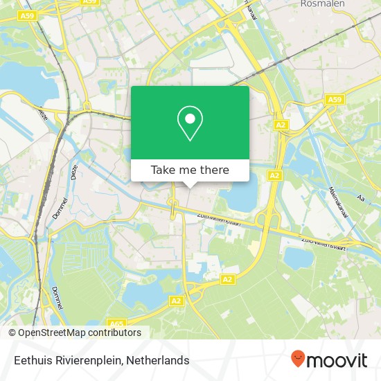 Eethuis Rivierenplein, Rivierenplein 23 map
