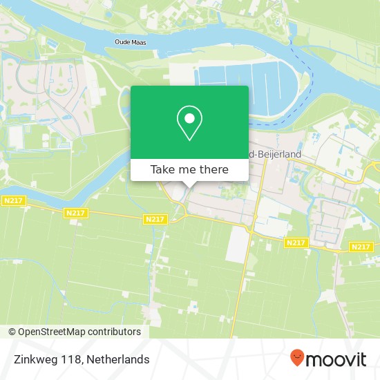 Zinkweg 118, Zinkweg 118, 3262 BD Oud-Beijerland, Nederland Karte
