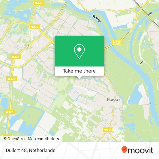 Dullert 48, 6852 ME Huissen Karte
