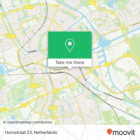 Hornstraat 23, 9724 AS Groningen map