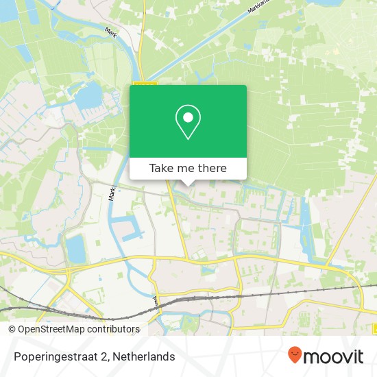 Poperingestraat 2, 4826 AL Breda map