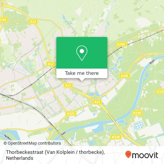 Thorbeckestraat (Van Kolplein / thorbecke), 6882 Velp Karte
