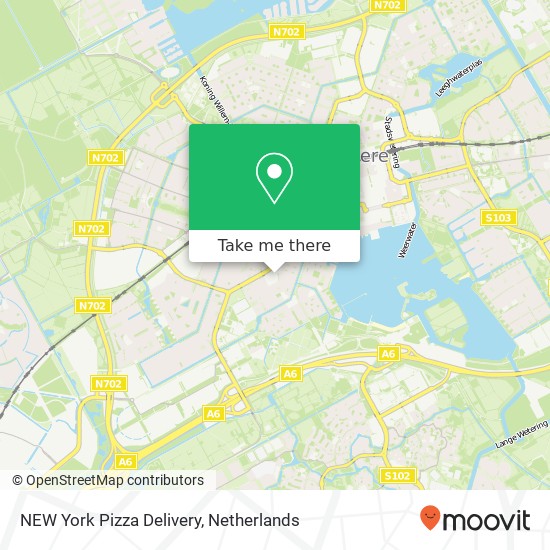 NEW York Pizza Delivery, Vlaardingenstraat 1 map