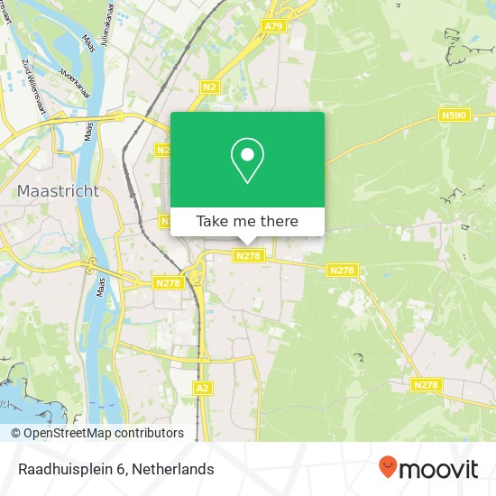 Raadhuisplein 6, 6226 GN Maastricht map