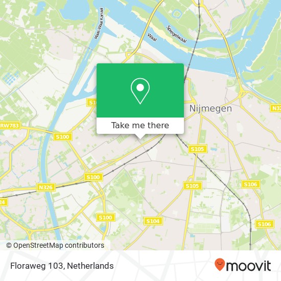 Floraweg 103, 6542 KP Nijmegen map