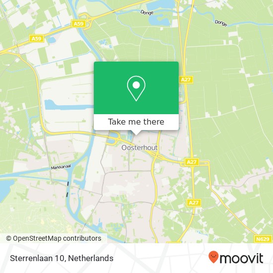 Sterrenlaan 10, 4907 GG Oosterhout map
