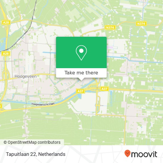 Tapuitlaan 22, 7905 CW Hoogeveen map