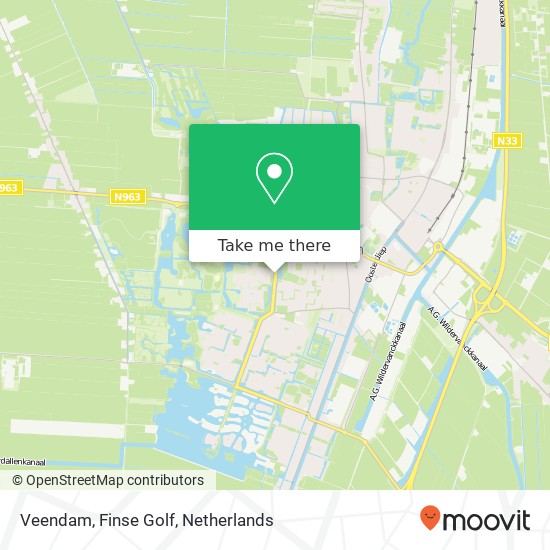 Veendam, Finse Golf map