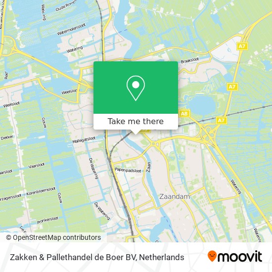 Zakken & Pallethandel de Boer BV map