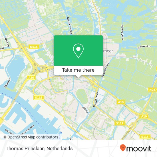 Thomas Prinslaan, Thomas Prinslaan, 1035 Amsterdam, Nederland map