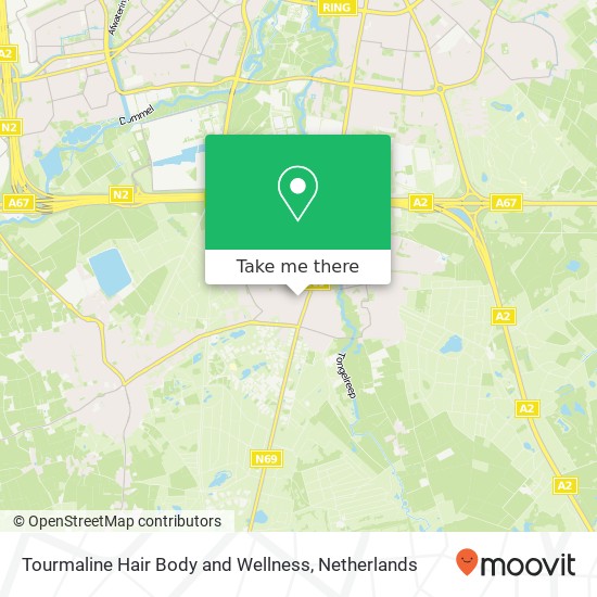 Tourmaline Hair Body and Wellness, Den Hof 2 map