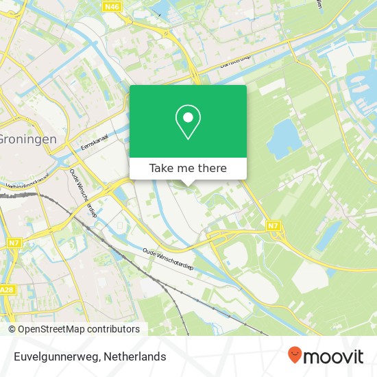 Euvelgunnerweg, Euvelgunnerweg, 9723 Groningen, Nederland map