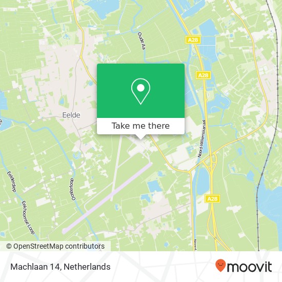 Machlaan 14, Machlaan 14, 9761 TK Haren, Nederland Karte