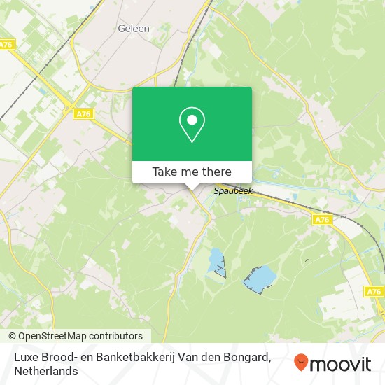 Luxe Brood- en Banketbakkerij Van den Bongard, Zandstraat 15 map