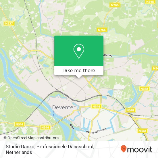 Studio Danzo, Professionele Dansschool, Van Doetinchemplein 1A map