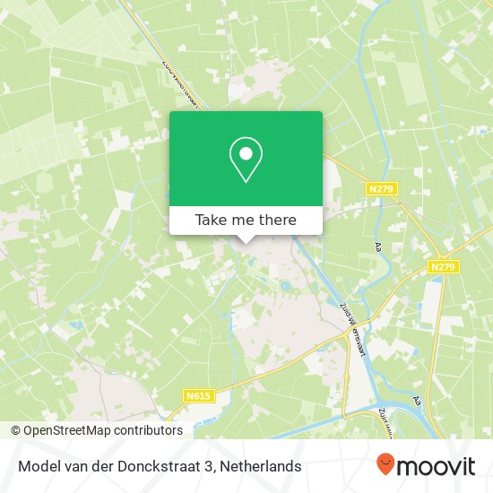 Model van der Donckstraat 3, 5741 BJ Beek en Donk Karte