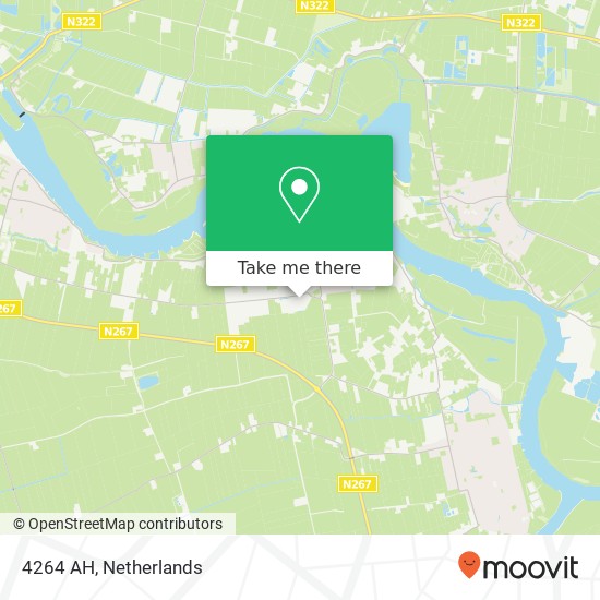 4264 AH, 4264 AH Veen, Nederland map