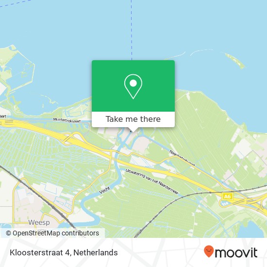 Kloosterstraat 4, 1398 AM Muiden map