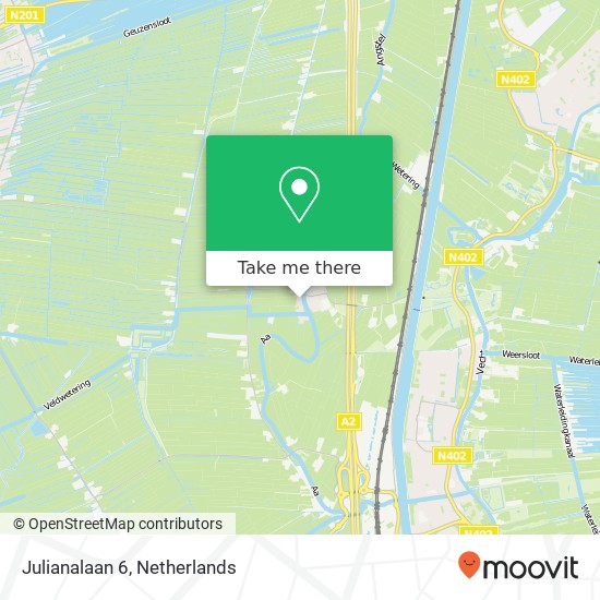 Julianalaan 6, 3626 AM Nieuwer-ter-Aa Karte