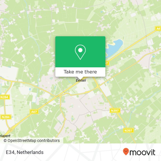 E34, 5521 Eersel map