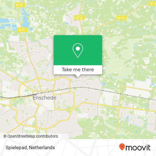 Spielepad, 7531 XT Enschede map