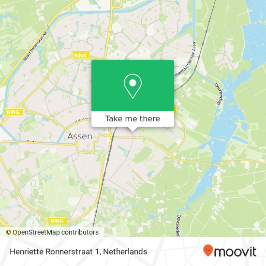 Henriette Ronnerstraat 1, Henriette Ronnerstraat 1, 9403 CW Assen, Nederland Karte