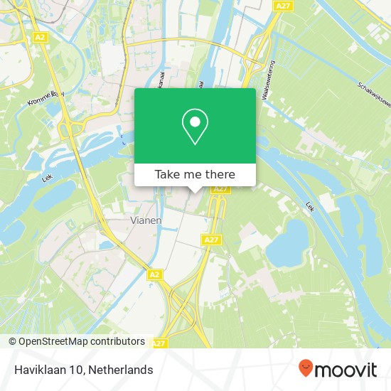 Haviklaan 10, 4131 CL Vianen map