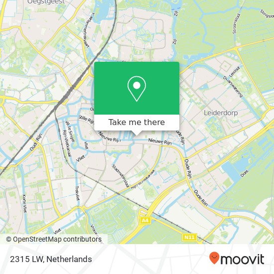 2315 LW, 2315 LW Leiden, Nederland map