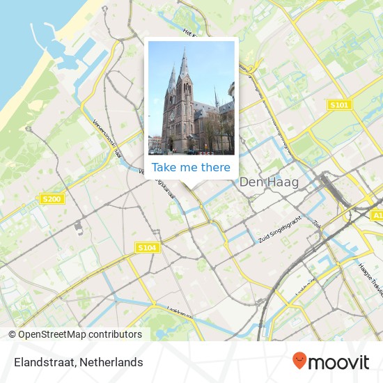 Elandstraat, 2518 Den Haag Karte