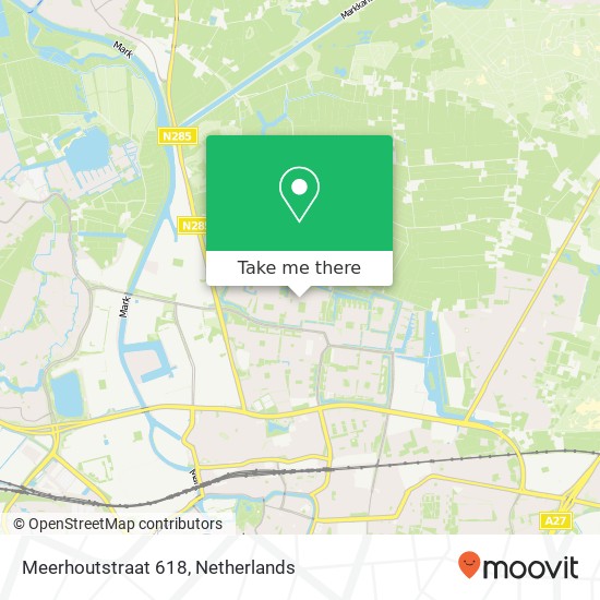 Meerhoutstraat 618, 4826 EN Breda map