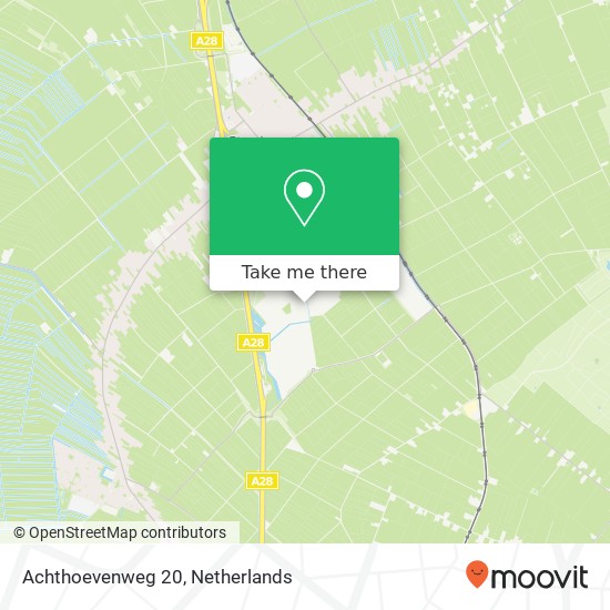 Achthoevenweg 20, Achthoevenweg 20, 7951 SK Staphorst, Nederland Karte