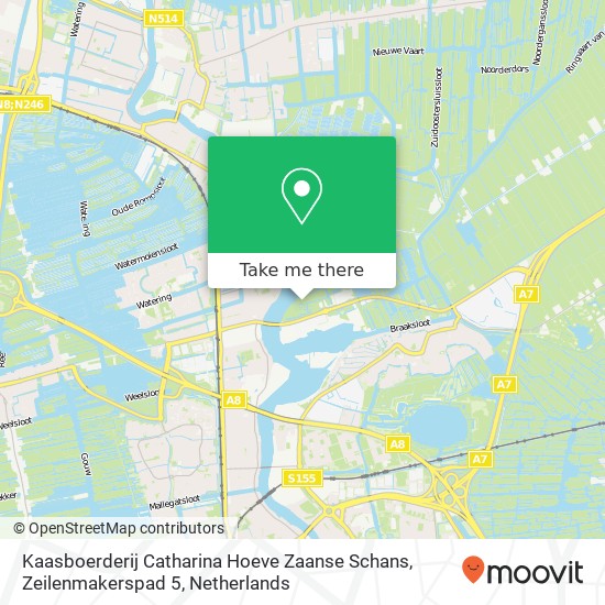 Kaasboerderij Catharina Hoeve Zaanse Schans, Zeilenmakerspad 5 map