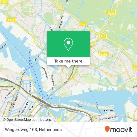 Wingerdweg 103, 1032 AC Amsterdam Karte