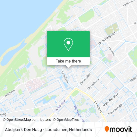 Abdijkerk Den Haag - Loosduinen map