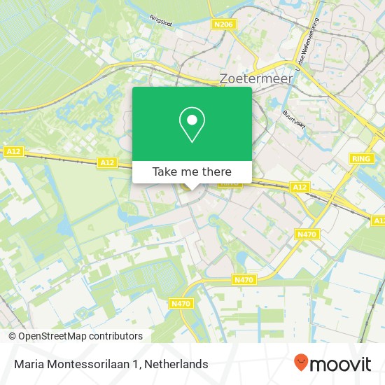 Maria Montessorilaan 1, 2719 DB Zoetermeer map