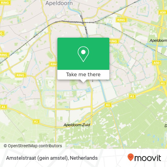 Amstelstraat (gein amstel), 7333 LZ Apeldoorn map