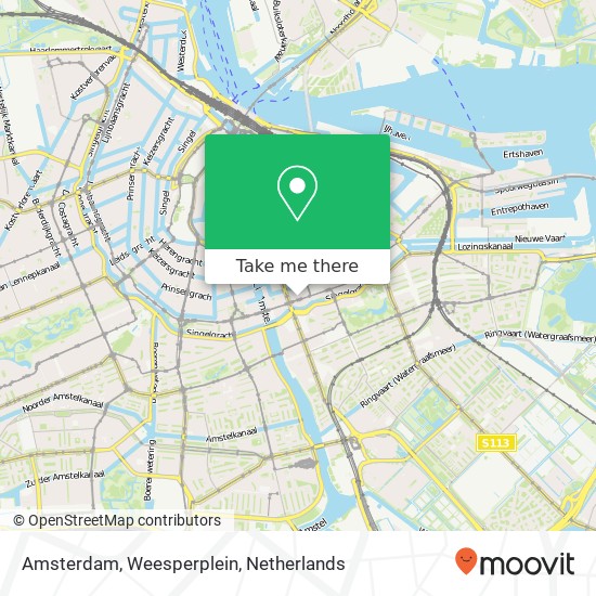 Amsterdam, Weesperplein Karte