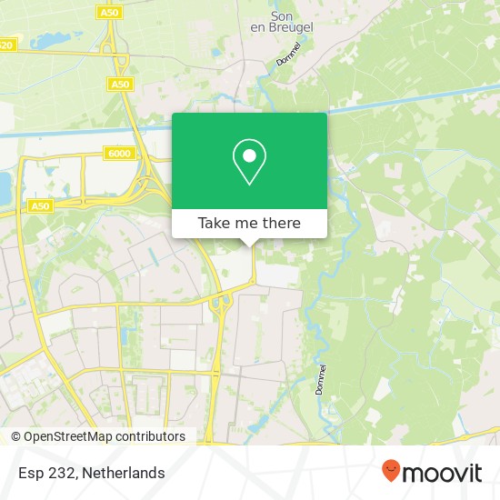 Esp 232, 5633 AC Eindhoven Karte